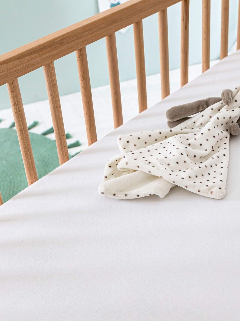 Protège matelas bébé coton bio molleton - Someo Blanc - Kiabi