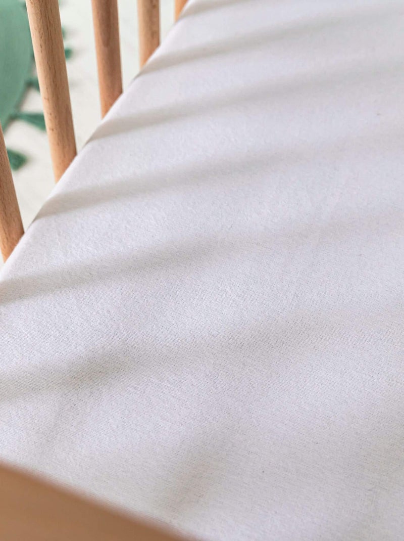 Protège matelas bébé coton bio molleton - Someo Blanc - Kiabi
