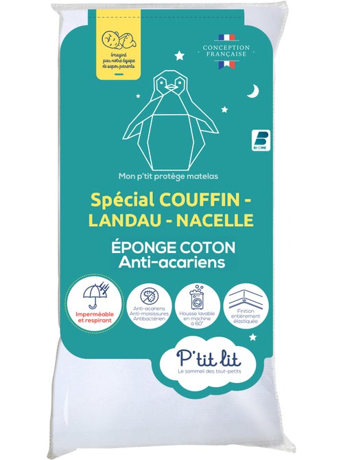 Protège Matelas Bébé Couffin - Landeau - Nacelle | Alèse Anti Acariens et Imperméable - Kiabi