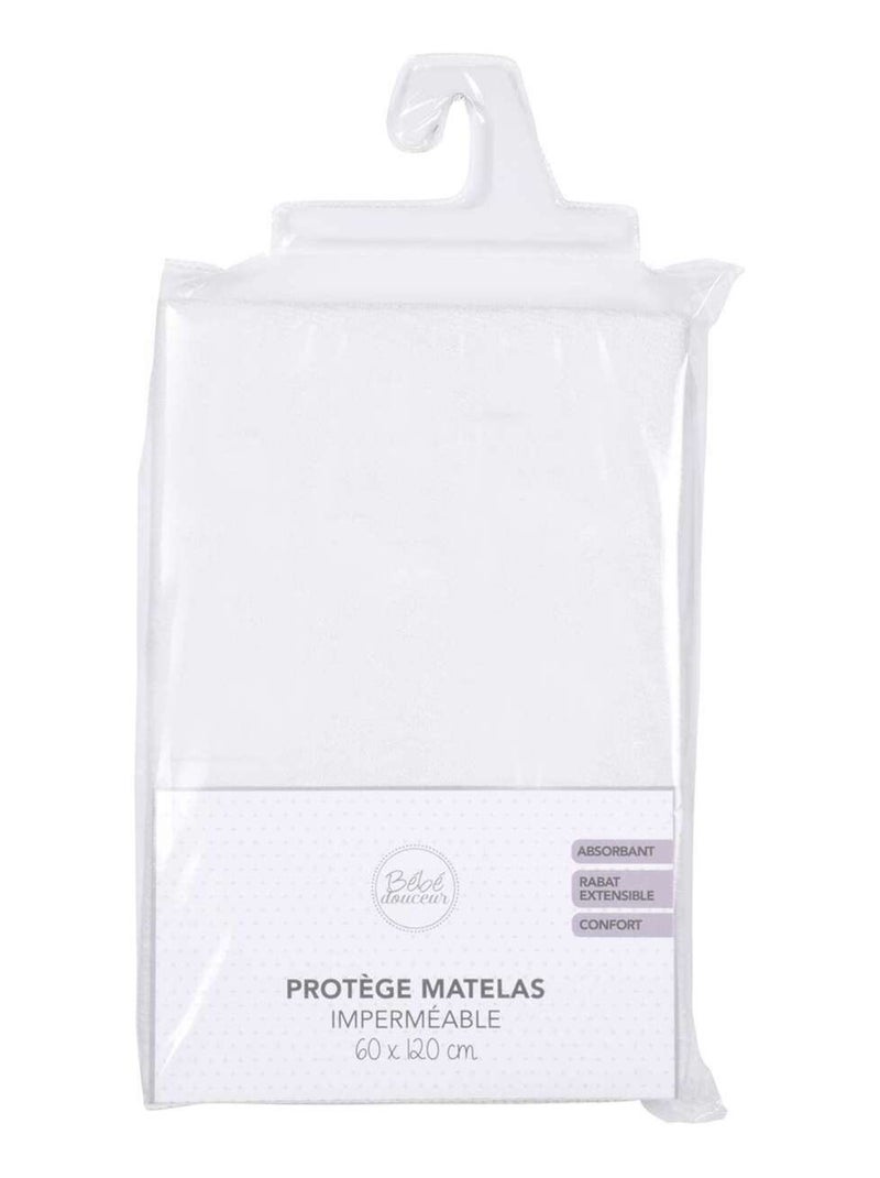 Protège matelas bébé en éponge imperméable Blanc - Kiabi