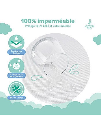 Protège matelas bébé imperméable 60X120 | SUPERBE BEBE