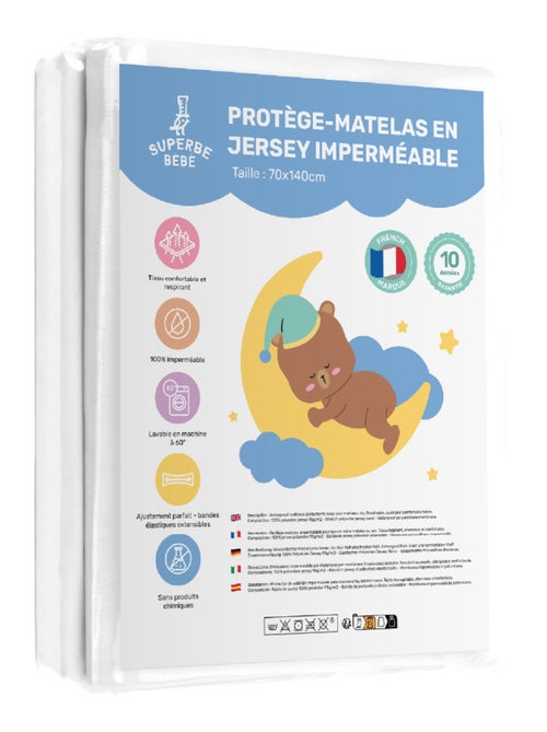 Protège matelas bébé imperméable 90X190 | SUPERBE BEBE - Kiabi