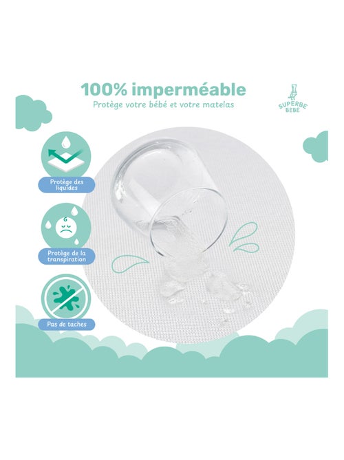 Protège matelas bébé imperméable 90X190 | SUPERBE BEBE - Kiabi
