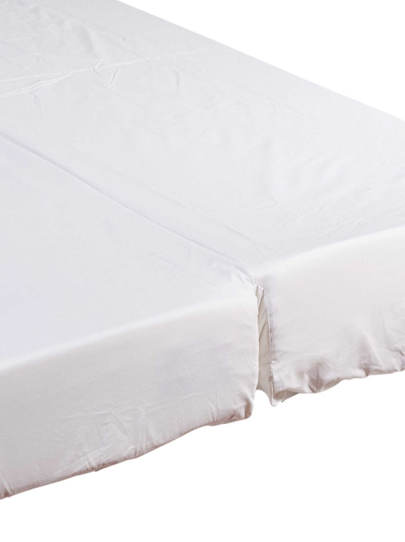 Protège matelas clic-clac coton molleton - terre de nuit Blanc - Kiabi