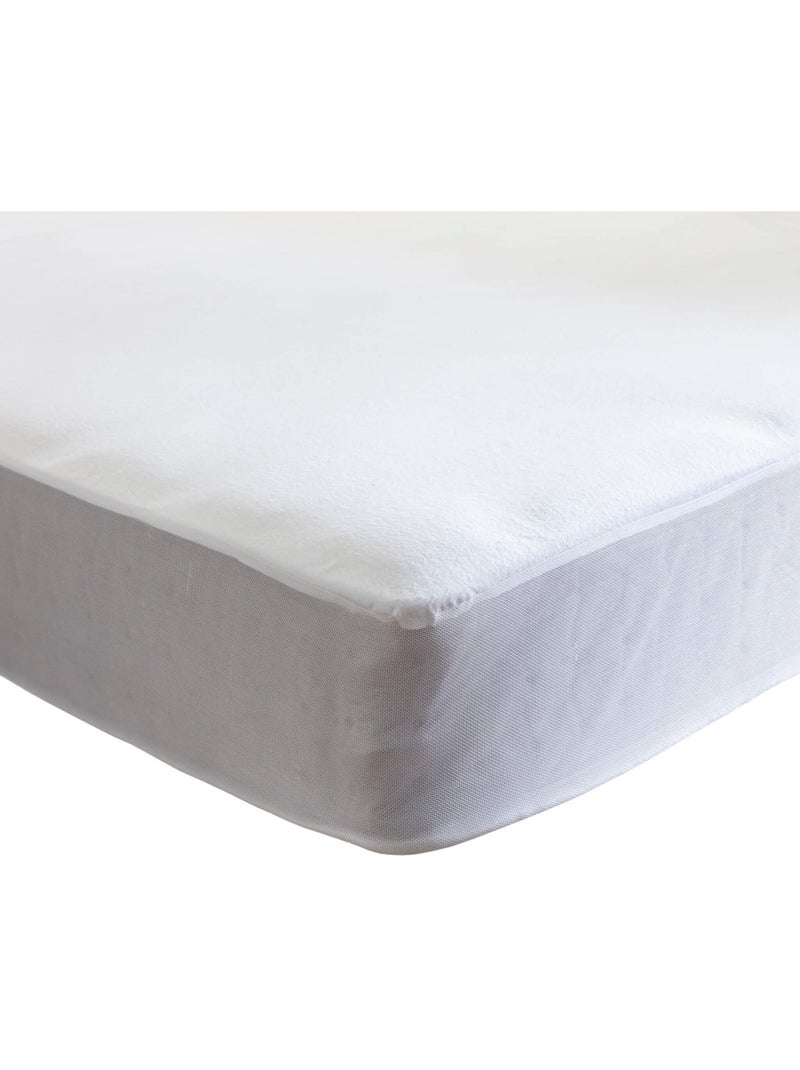 Protège matelas coton bio molleton bonnet 27  - Terre de Nuit Blanc - Kiabi