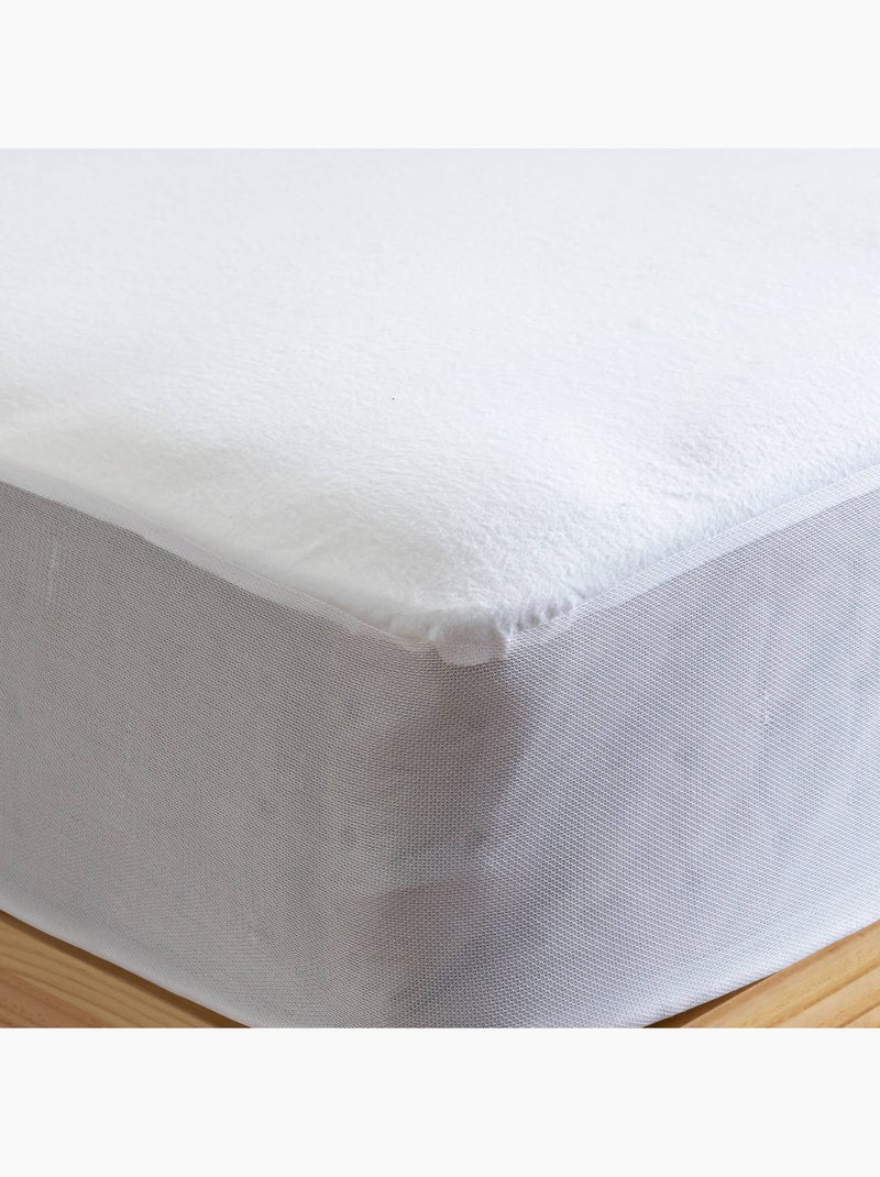 Protège matelas coton bio molleton bonnet 27  - Terre de Nuit Blanc - Kiabi