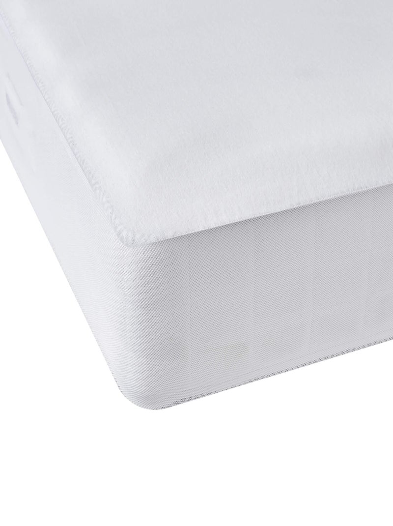 Protège matelas coton doux bonnet 20 à 30 cm - Bultex Blanc - Kiabi