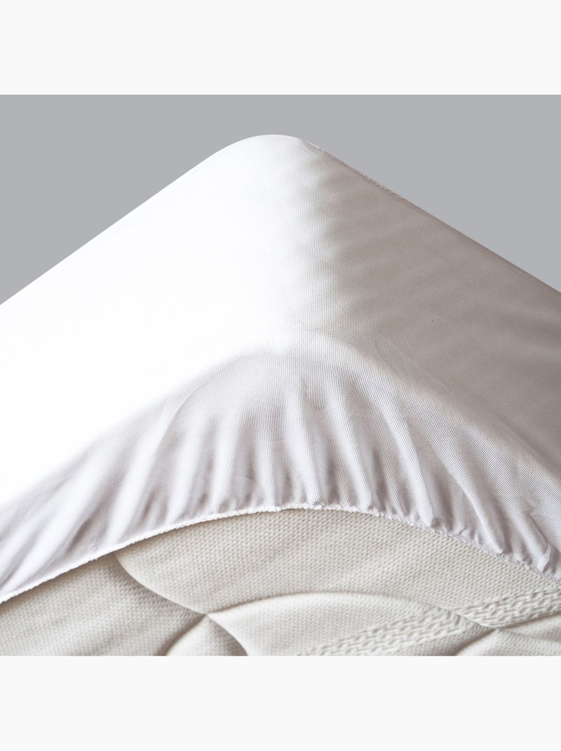Protege matelas en coton Collection Elisa Blanc - Kiabi