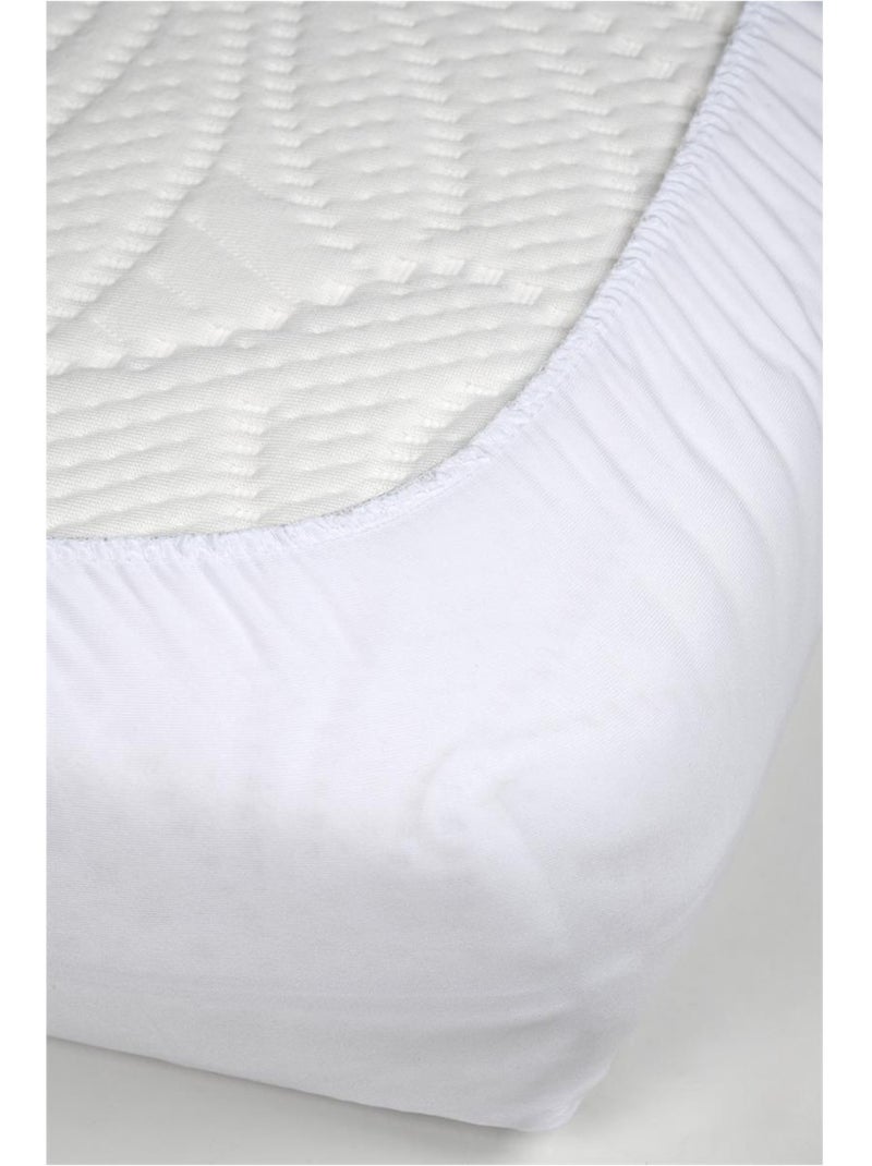 Protege matelas en molleton 140 x 190 cm carlyne Blanc - Kiabi