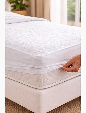 Protege matelas en molleton 160 x 200 cm Carlyne
