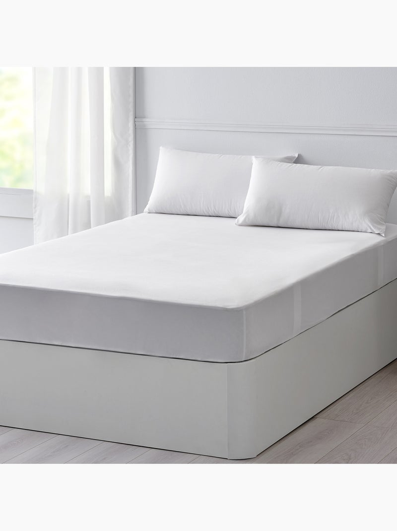 Protège-matelas en Tencel , Imperméable et Respirant pour Matelas jusqu'à 38cm Blanc - Kiabi