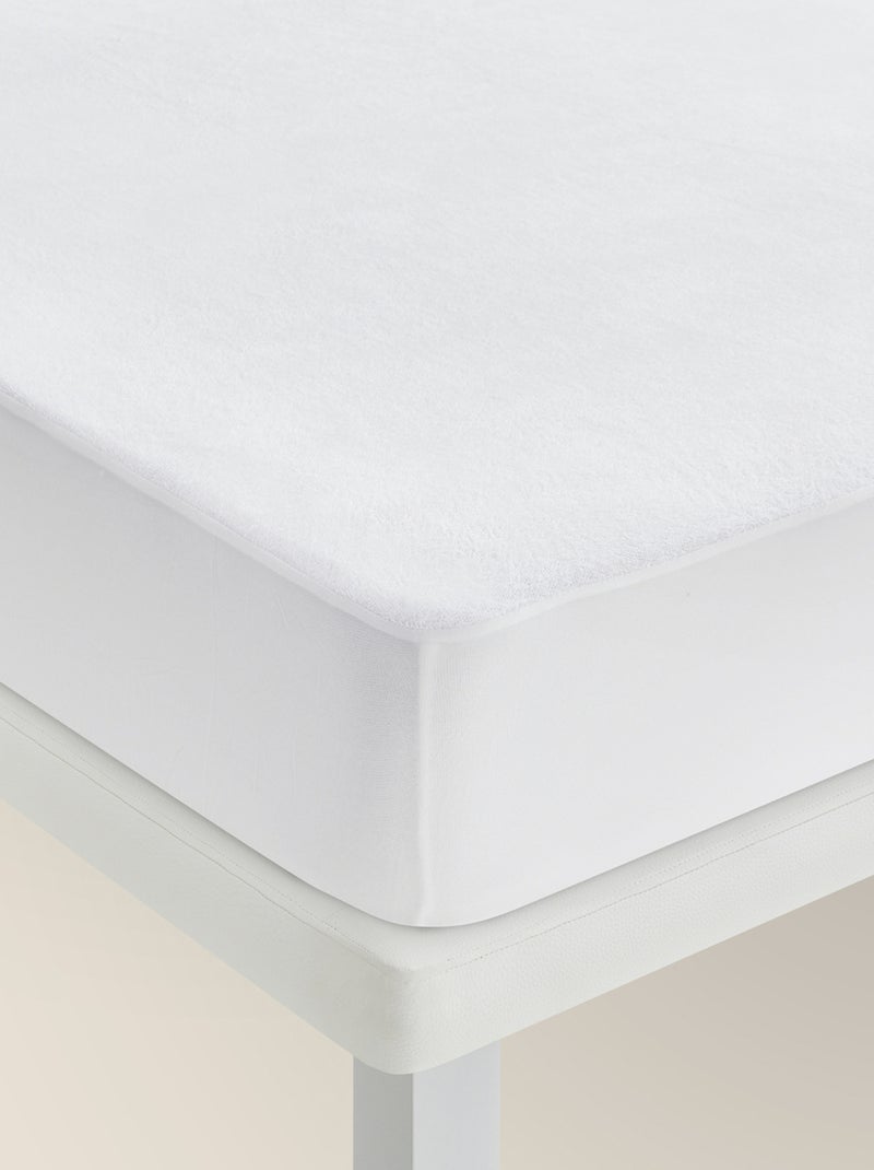 Protège-matelas en tissu éponge Aloe vera Blanc - Kiabi