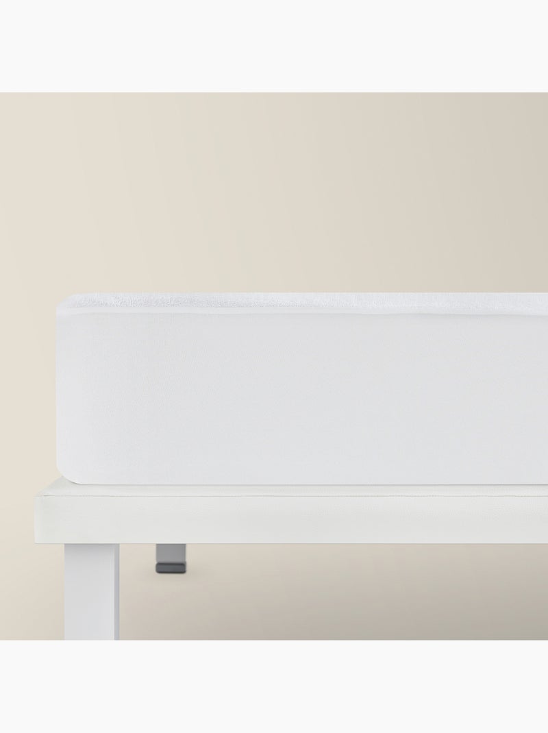 Protège-matelas en tissu éponge Aloe vera Blanc - Kiabi