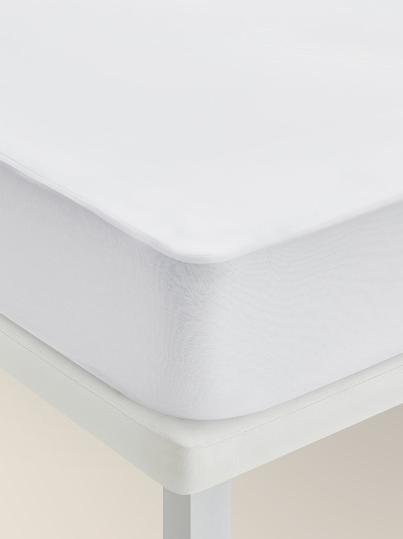 Protège-matelas en tricotage imperméable Blanc - Kiabi
