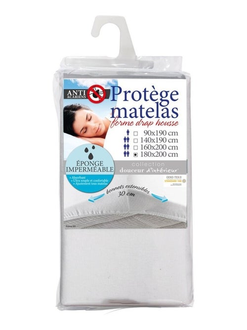 Protège matelas éponge imperméable anti-acariens - Kiabi