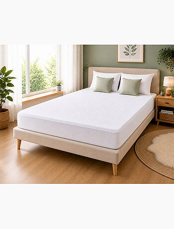 Protège-Matelas Éponge PEVA Imperméable Anti-Acariens