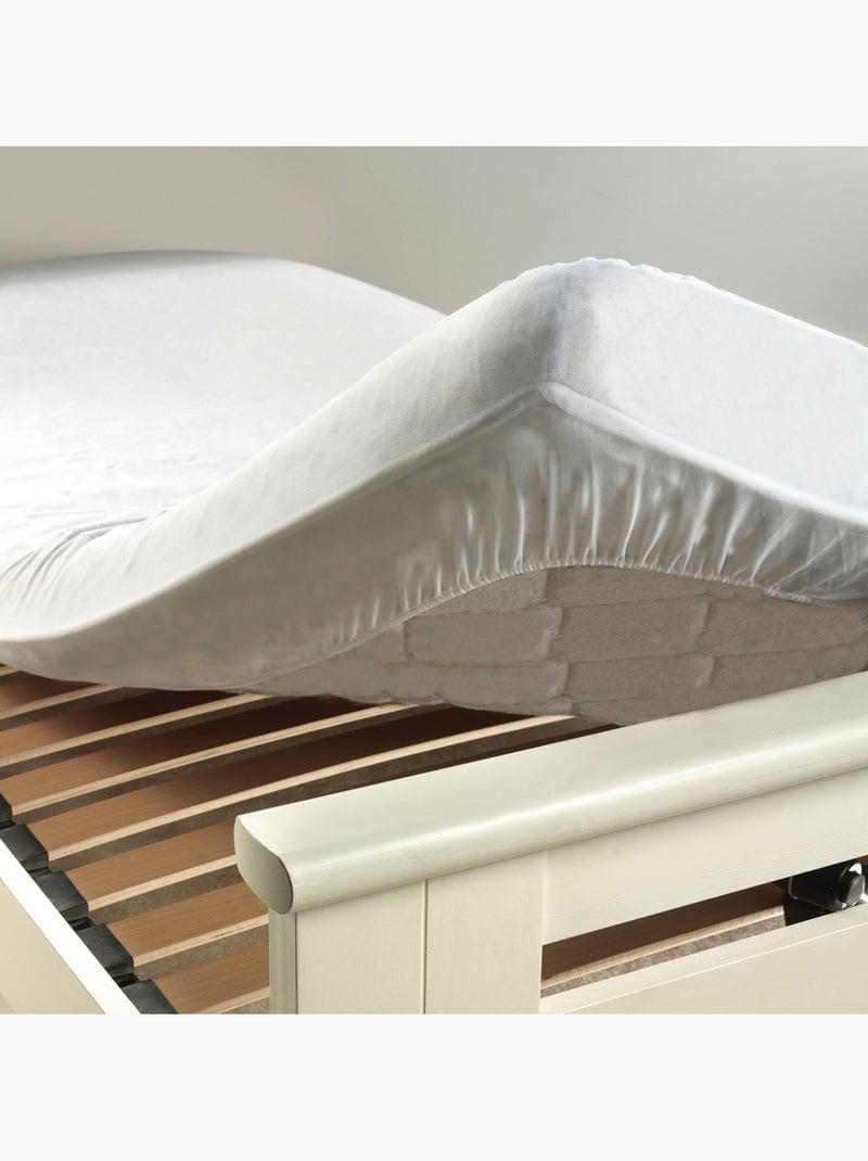 Protège-Matelas Éponge PEVA Imperméable Anti-Acariens Blanc - Kiabi