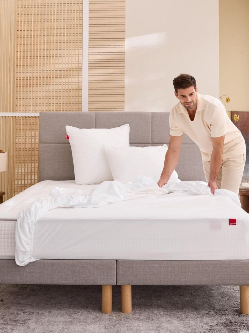Protège matelas Excellence 100% coton Blanc - Kiabi