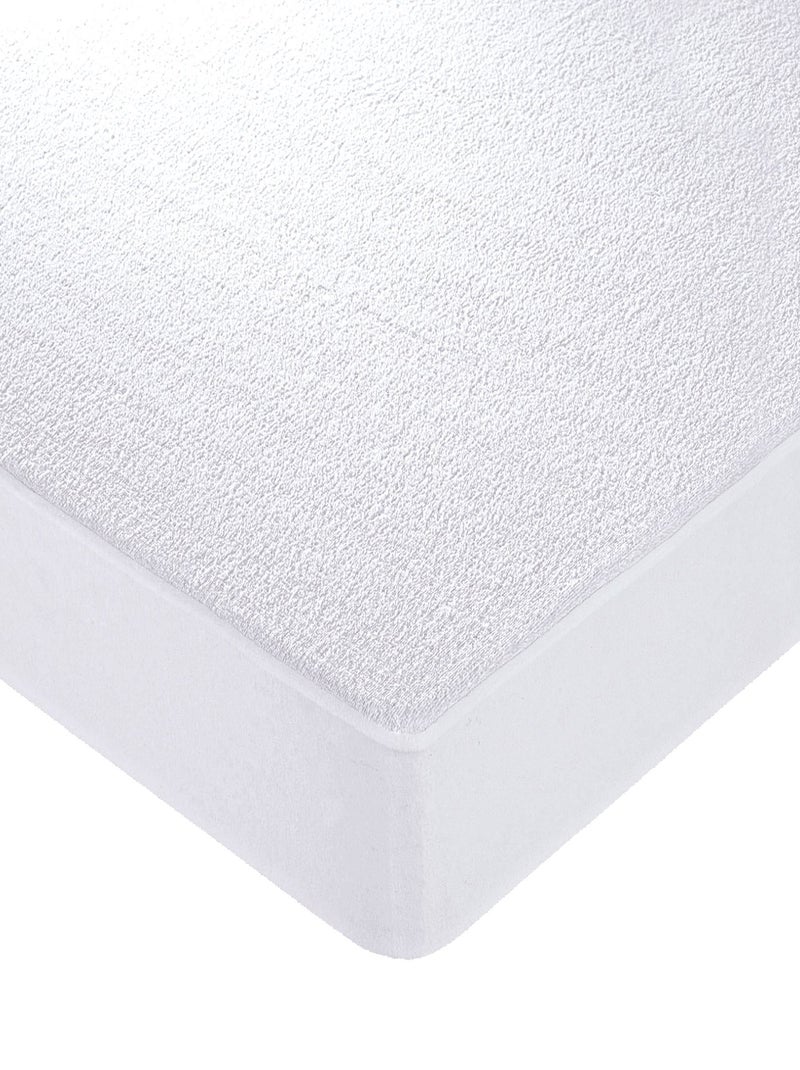 Protège matelas grands bonnets 140x190x30 Blanc - Kiabi