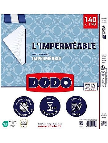 Protège Matelas Imperméable - DODO - 140 x 190 cm - Coton & Polyester - Anti Punaise De Lit