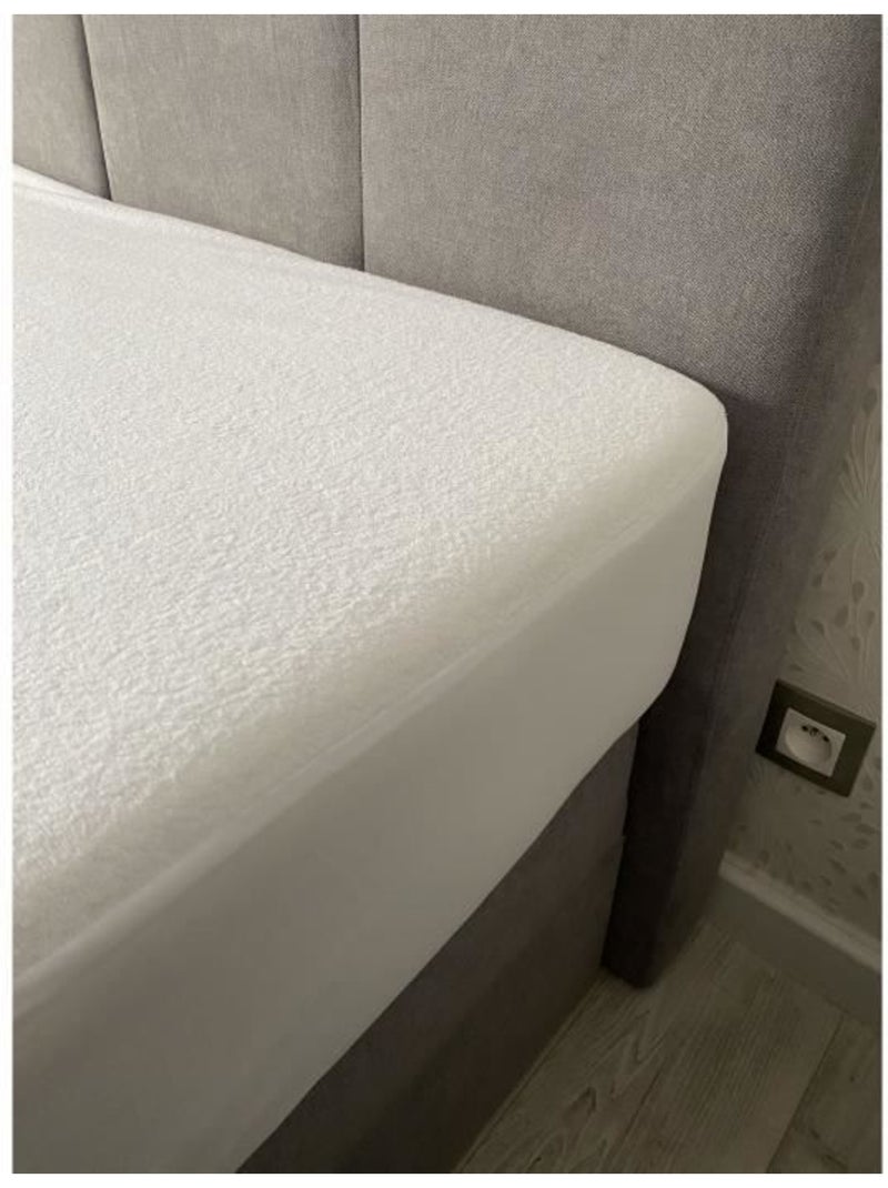 Protège Matelas Imperméable - DODO - 140 x 190 cm - Coton & Polyester - Anti Punaise De Lit Blanc - Kiabi