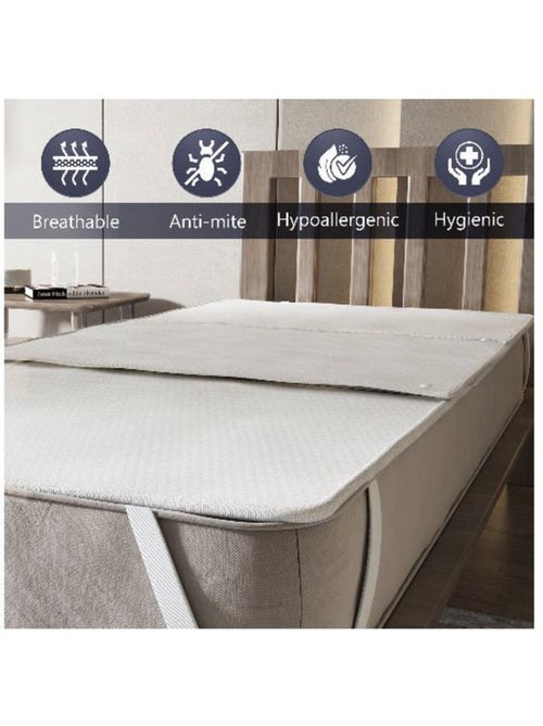 Protège-matelas imperméable - Lot de 3 alèses amovibles à clips - The White Stone - Kiabi Protège-matelas imperméable - Lot de 3 alèses amovibles à clips - The White Stone - Kiabi