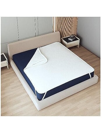 Protège-matelas imperméable - respirant, hypoallergénique, élastiques - the white stone