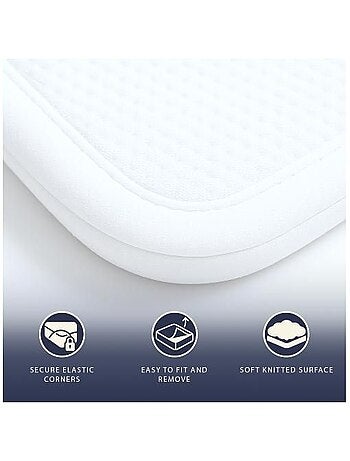Protège-matelas imperméable - respirant, hypoallergénique, élastiques - the white stone