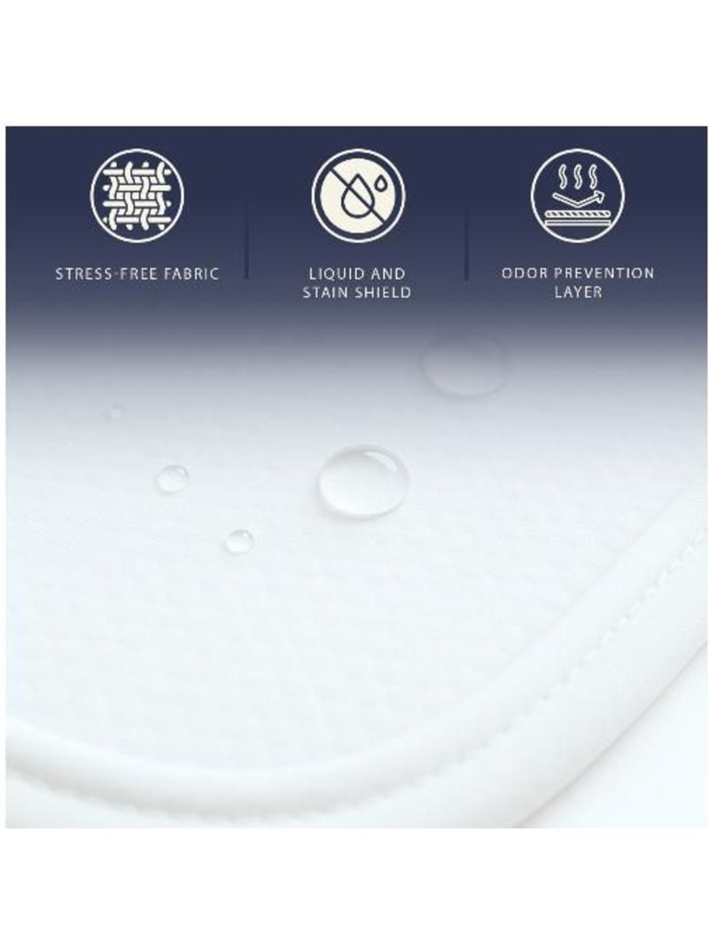 Protège-matelas imperméable - Respirant, hypoallergénique, élastiques - The White Stone Blanc - Kiabi