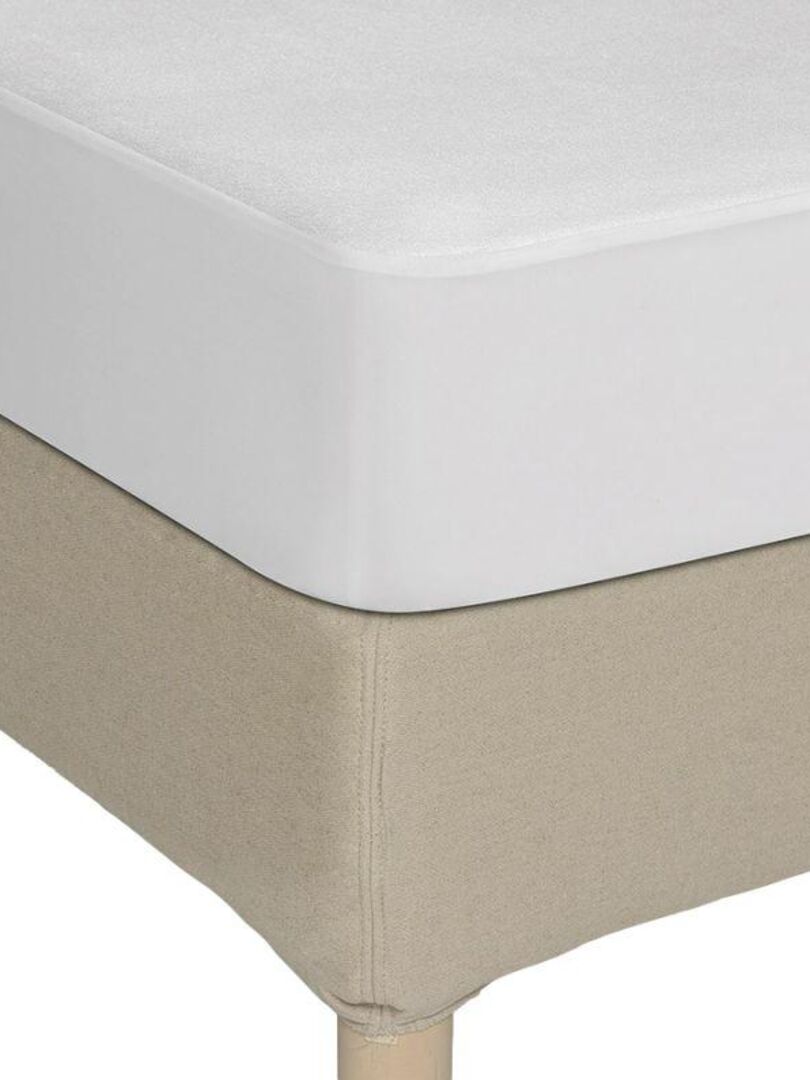 Protège Matelas Imperméable, Absorbant Et Anti-acariens 90 X 190 Cm Blanc - Kiabi