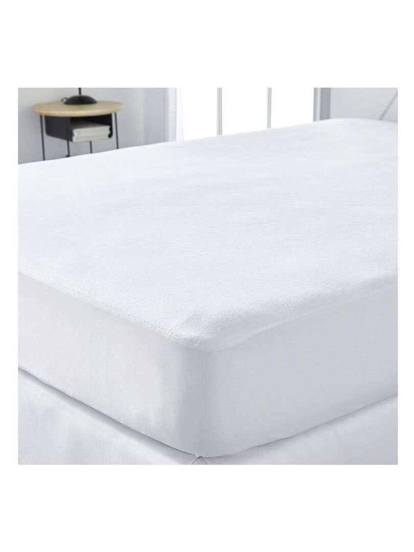 Protège matelas imperméable antiacariens – Alèse 100% Polyester – Bonnet 25cm Blanc - Kiabi