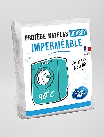 Protège Matelas Imperméable, Absorbant Et Anti-acariens 140 X 190 Cm -  Blanc - Kiabi - 8.90€