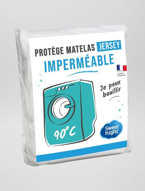 Alèse, protège matelas imperméable et respirant - Coton et TPU - Monsieur  Bébé - Blanc - Kiabi - 9.90€