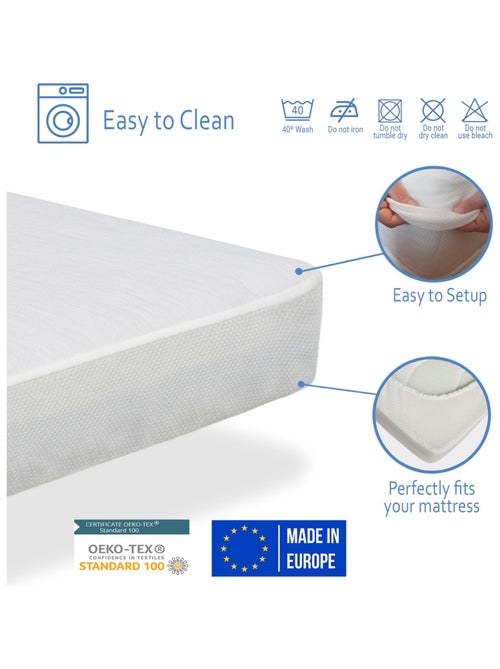 Protège matelas , imperméable, résistant et respirant. Facile à laver Ajustable - Kiabi Protège matelas , imperméable, résistant et respirant. Facile à laver Ajustable - Kiabi