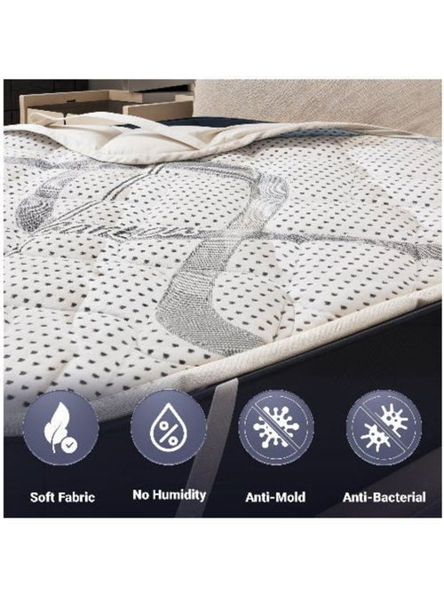 Protège-matelas matelassé - Hypoallergénique et respirant, gamme Carbon - The White Stone - Kiabi Protège-matelas matelassé - Hypoallergénique et respirant, gamme Carbon - The White Stone - Kiabi
