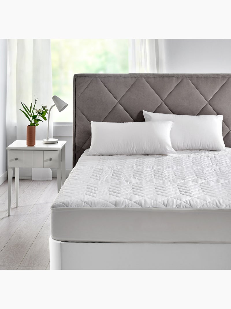 Protège-matelas Matelassé 100% Coton Blanc - Kiabi