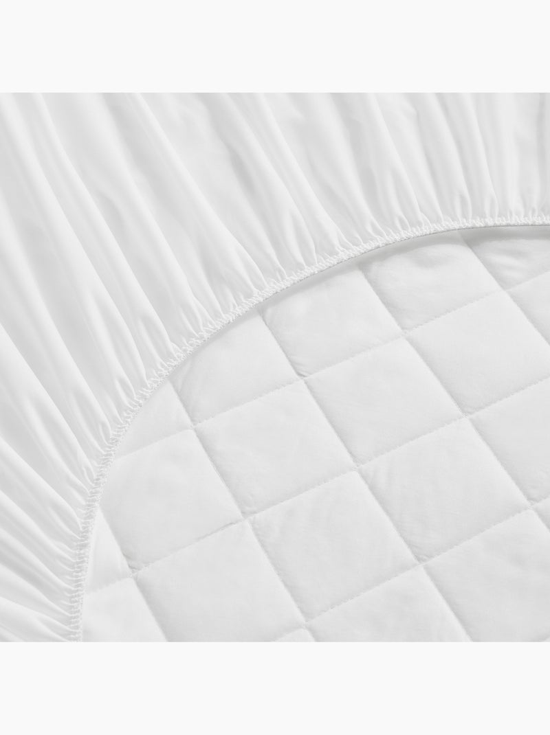 Protège-Matelas Matelassé Aloe Vera – 5 Faces, Respirant et Ajustable Blanc - Kiabi