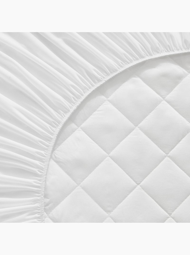 Protège-matelas Matelassé Aloe Vera , Imperméable et Respirant, Hauteur 32 cm Blanc - Kiabi