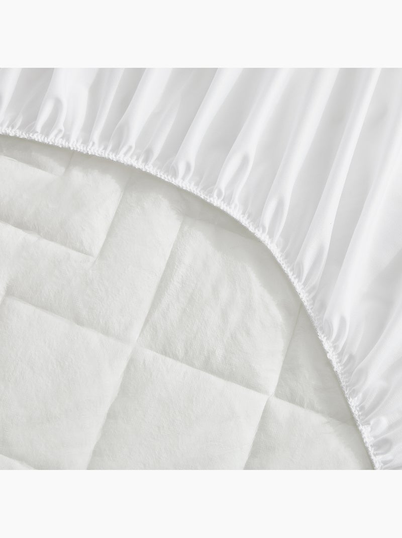 Protège-matelas Matelassé avec Bonnet Élastique 32 cm Blanc - Kiabi