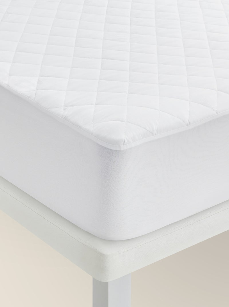 Protège-matelas matelassé respirant Aloe Vera Blanc - Kiabi
