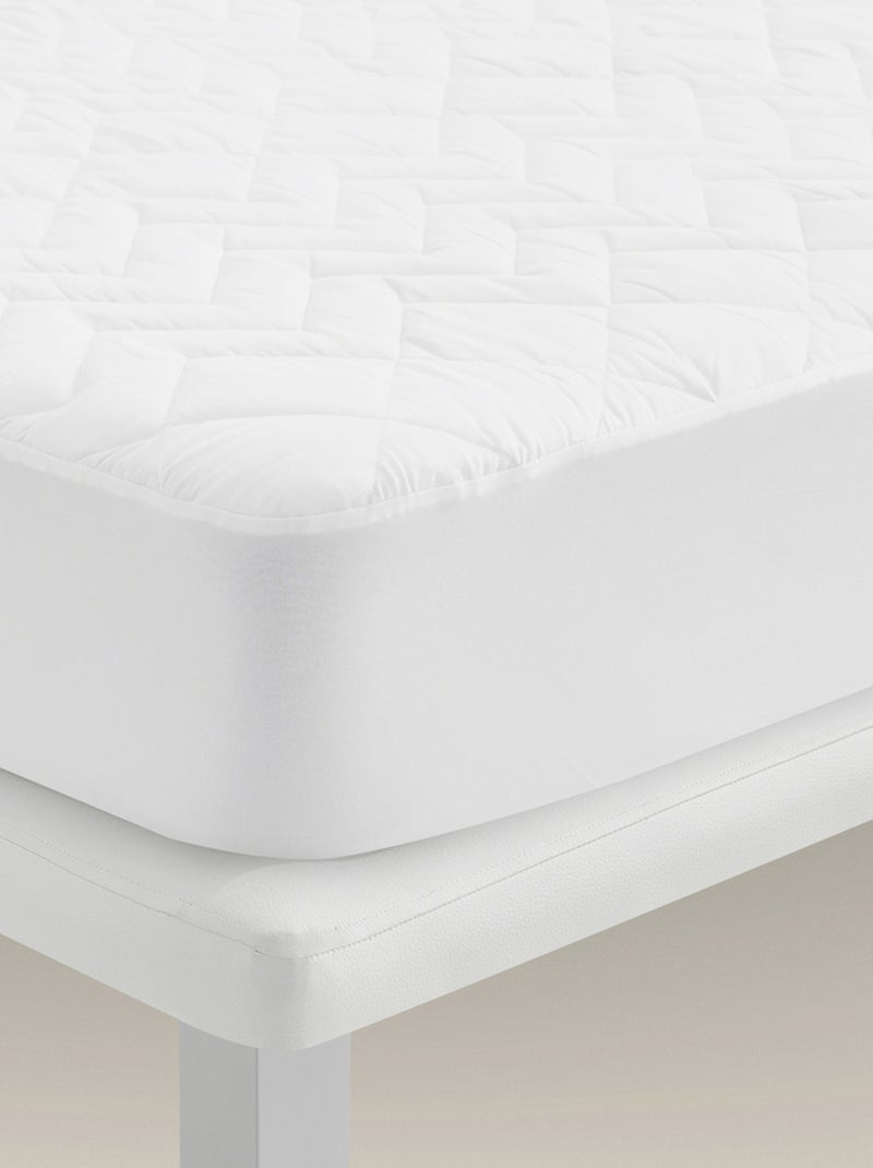 Protège-matelas matelassé respirant et antiallergique Blanc - Kiabi