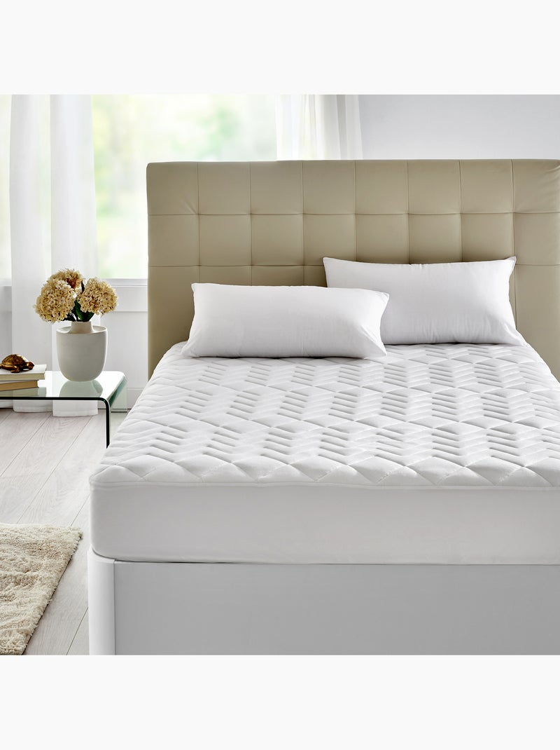 Protège-matelas Matelassé Thermorégulateur Tencel Blanc - Kiabi