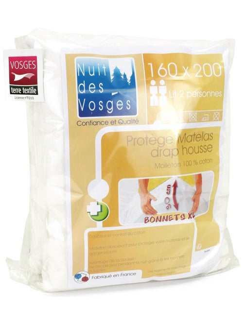 Protège matelas molleton AUBIN Bonnet de 30 cm - Kiabi