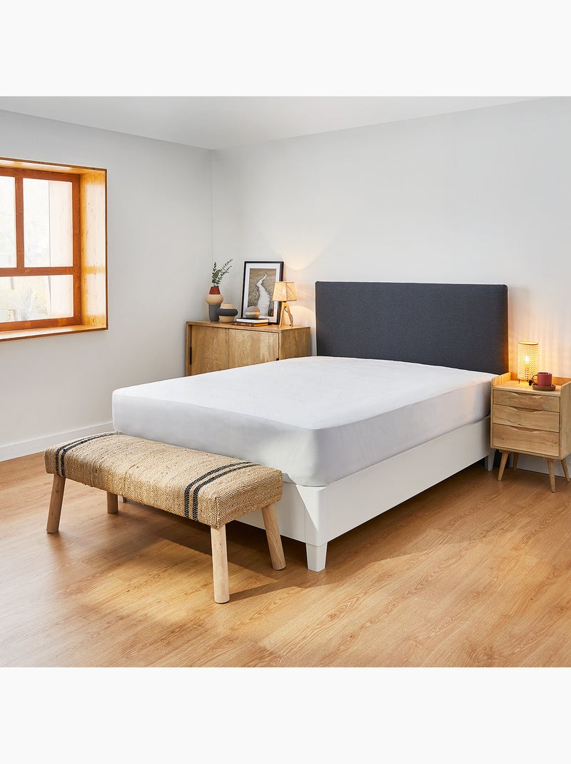 Protège-matelas Tencel Premium, Imperméable et Respirant, Ajustable jusqu'à 32 cm Blanc - Kiabi