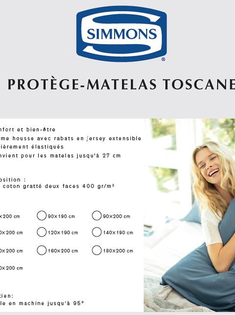Protège matelas TOSCANE - Simmons Blanc - Kiabi