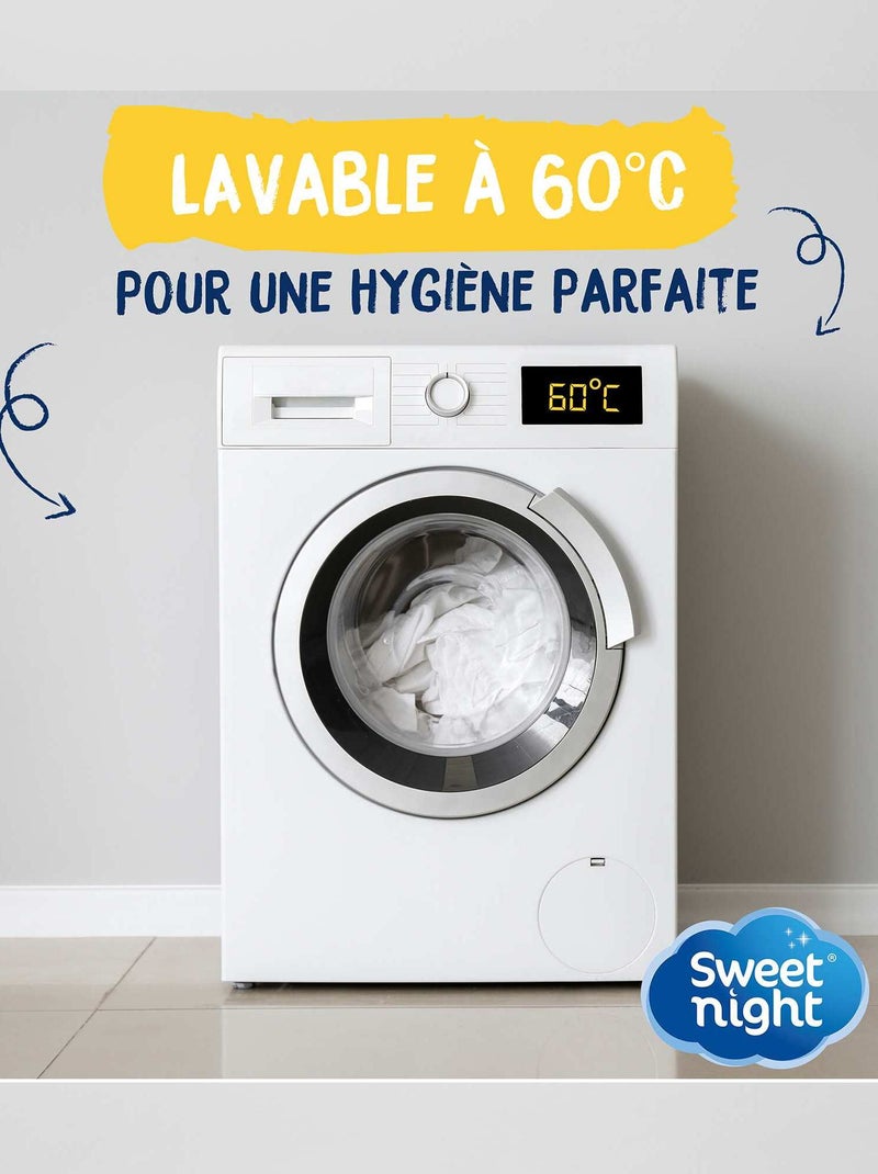 Protège oreiller en coton Imperméable et Anti Acariens blanc - Kiabi