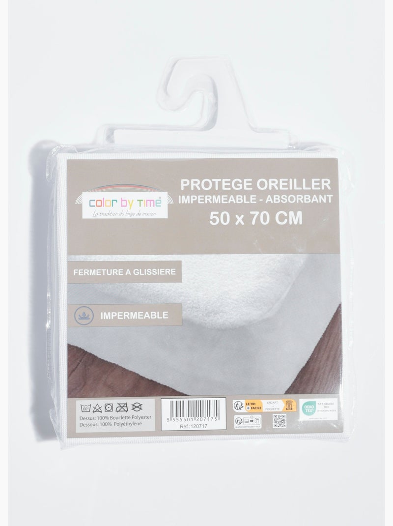 Protège oreiller imperméable absorbant 50x70cm - AFIBEL Blanc - Kiabi