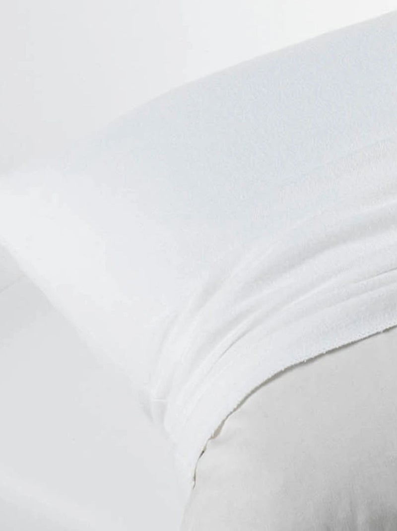 Protège Oreiller molleton 100% Coton Blanc - Kiabi