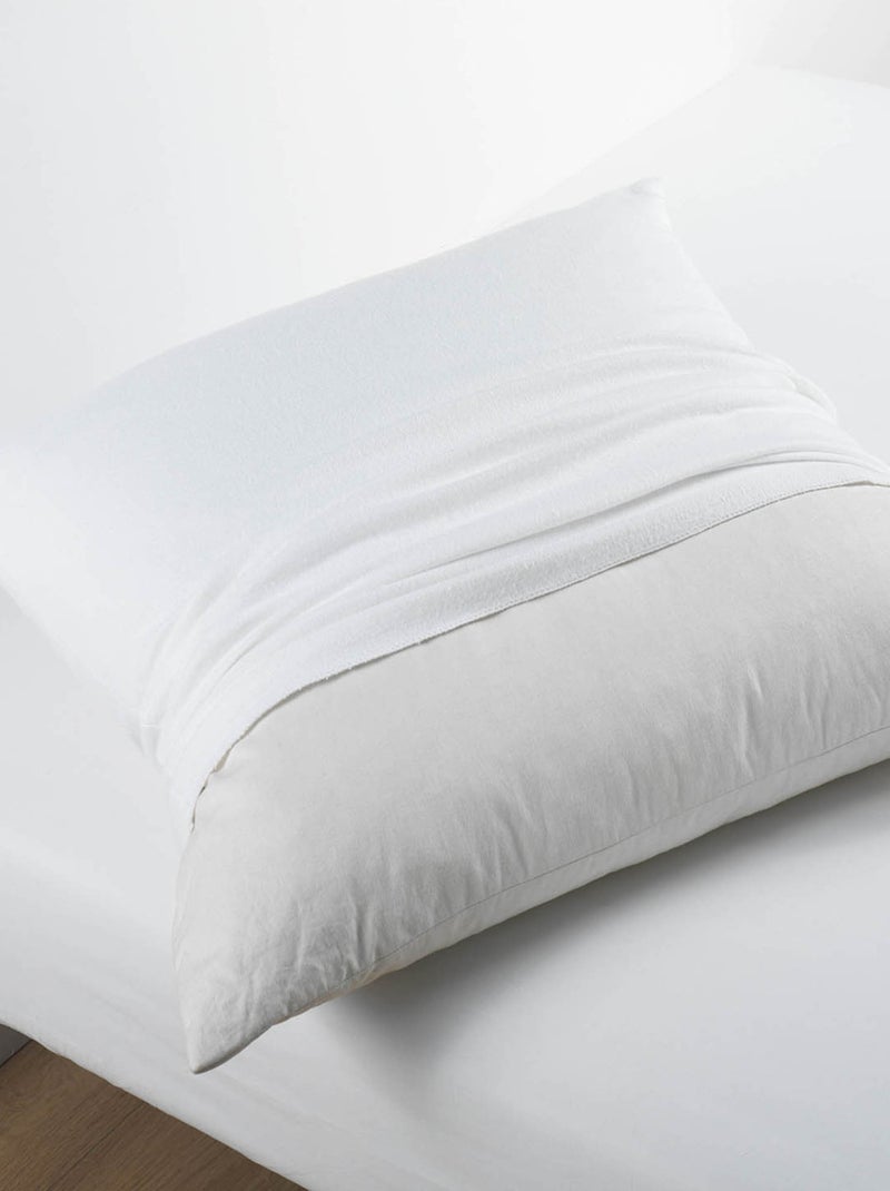 Protège Oreiller molleton 100% Coton Blanc - Kiabi