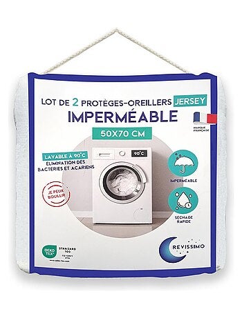 Protège oreillers imperméables en jersey - lot de 2 50x70 cm 65x65 cm - Future Home